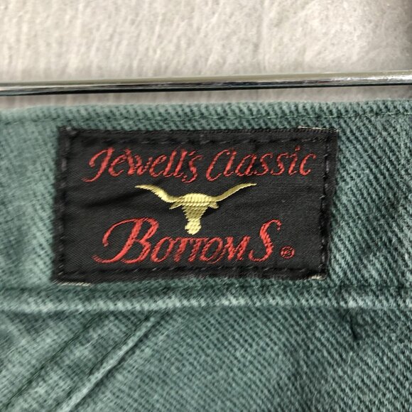 Vintage Jewells Classic Bottoms Jeans Juniors 13 Green Faded Bareback Riding - Picture 12 of 16